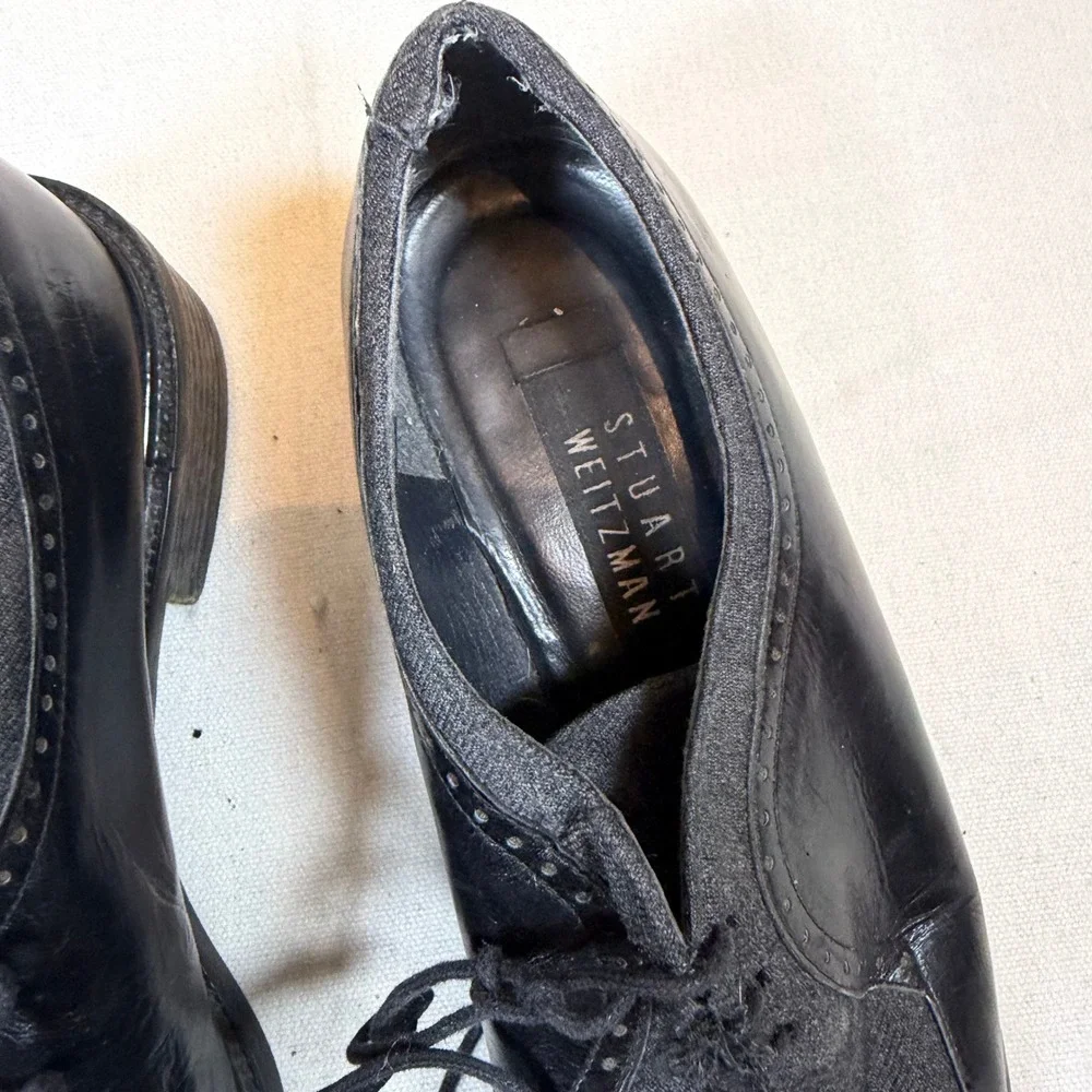 Vintage Stuart Weitzman Black‎ Leather 